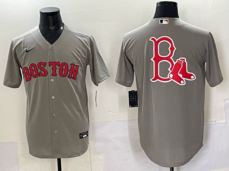 Men Boston Red Sox blank grey 2025 Nike MLB Jersey 07